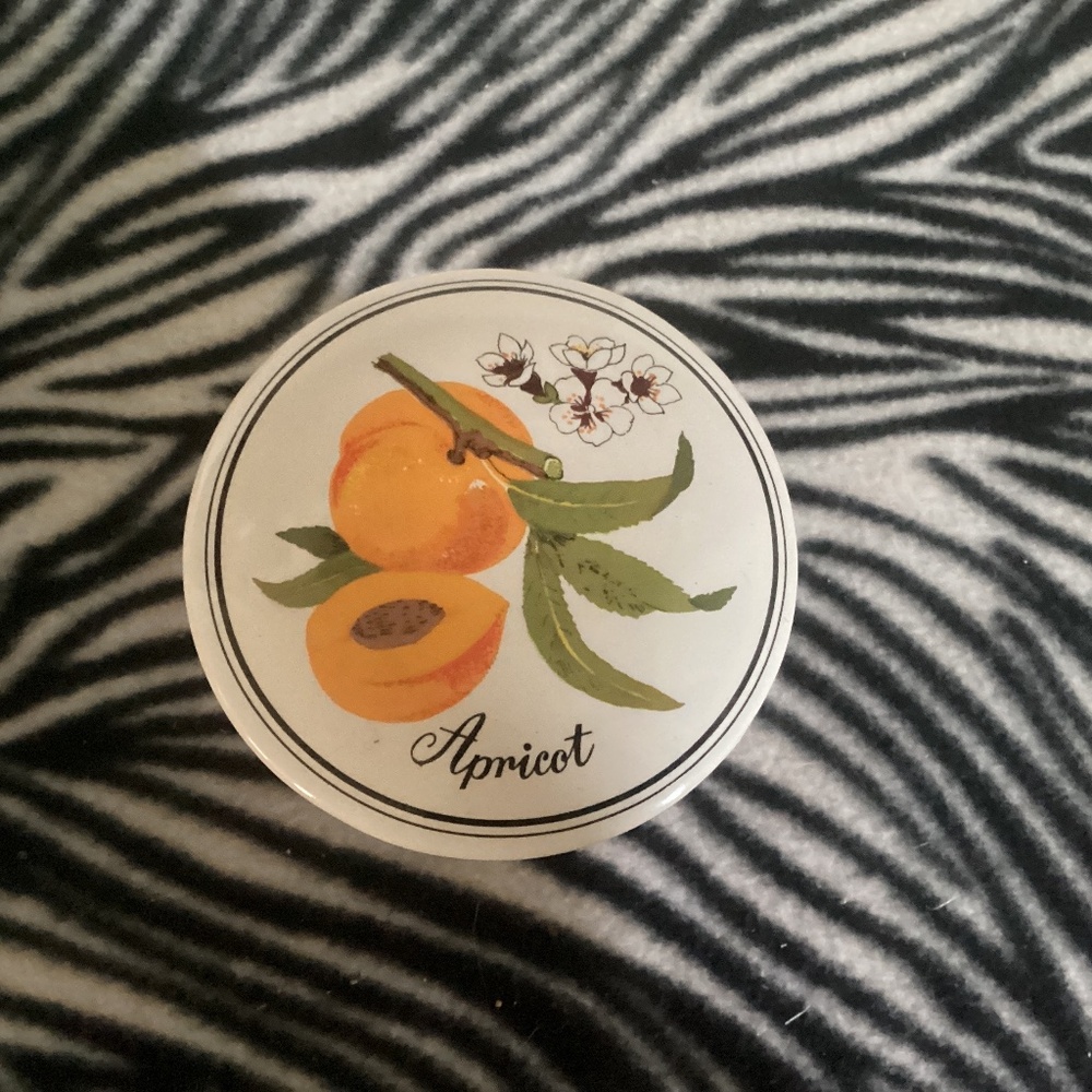 NIB Vintage Essentials  Jam Jar Japan Farmhouse Kitchen Brown Pottery APRICOT